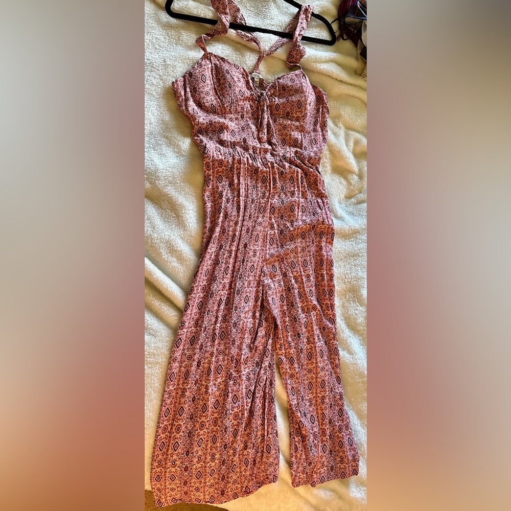 AUW Pink Patterned Jumpsuit